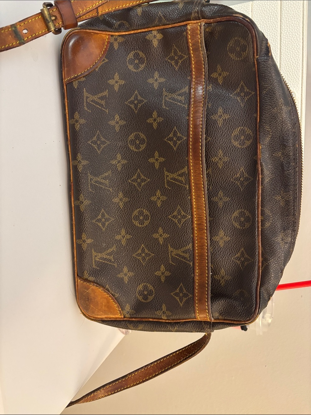 Louis Vuitton Monogram Crossbody Bag in Brown and Tan LV Monogram Trocadero 27
